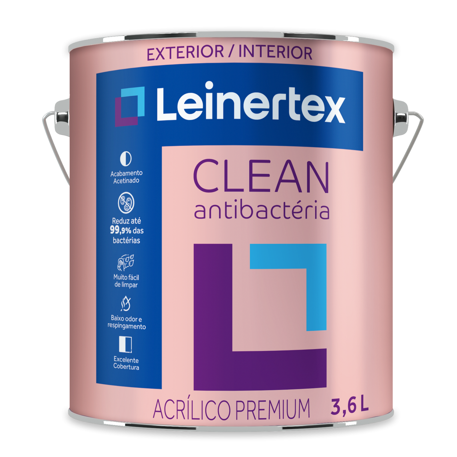 Tinta Acrílica Clean Antibactéria 3,6L